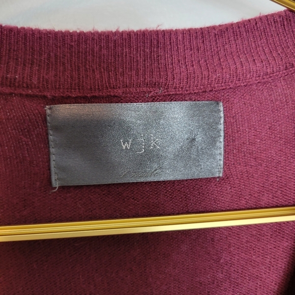 Medium WJK Maroon Wine Raspberry Cardigan - Picture 2 of 6